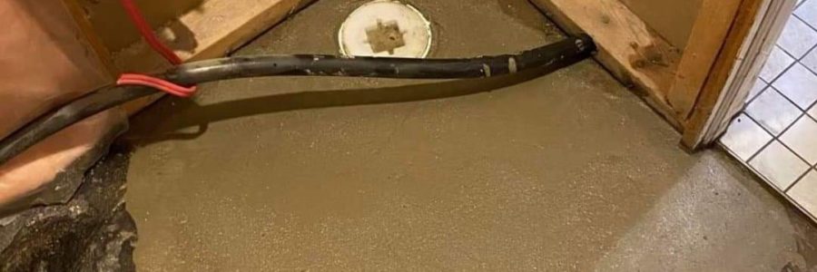 basement drain install 1