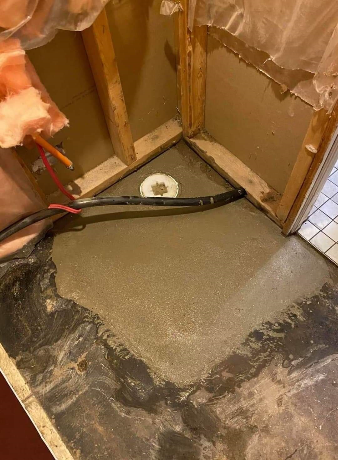 basement drain install 1