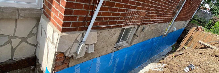 Waterproofing exterior wall